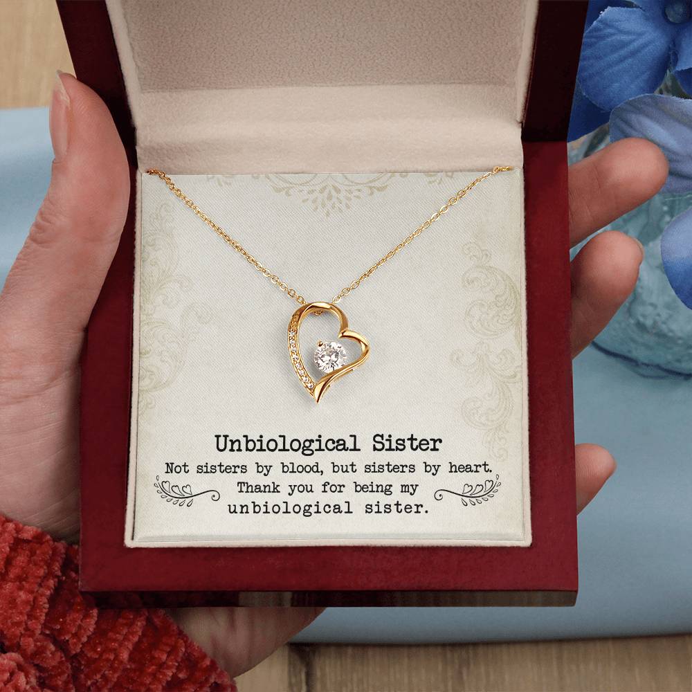 Unbiological Sister - Forever Love Necklace ShineOn Fulfillment