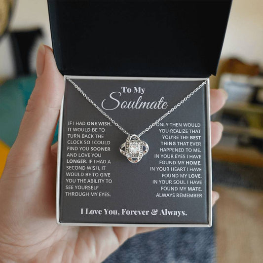 To My Soulmate - Love Knot Necklace ShineOn Fulfillment