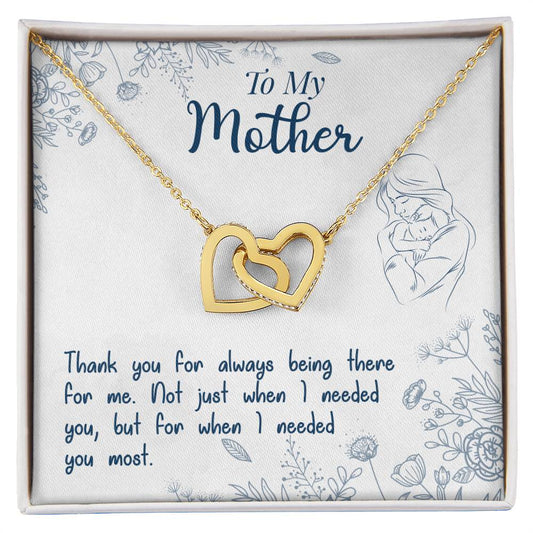 Thank You For Always Being There - Interlocking Hearts Necklace ShineOn Fulfillment