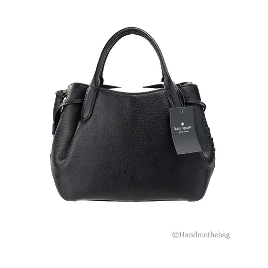Kate Spade Dumpling Small Black Leather Satchel Crossbody Bag Heart Bound Gifts