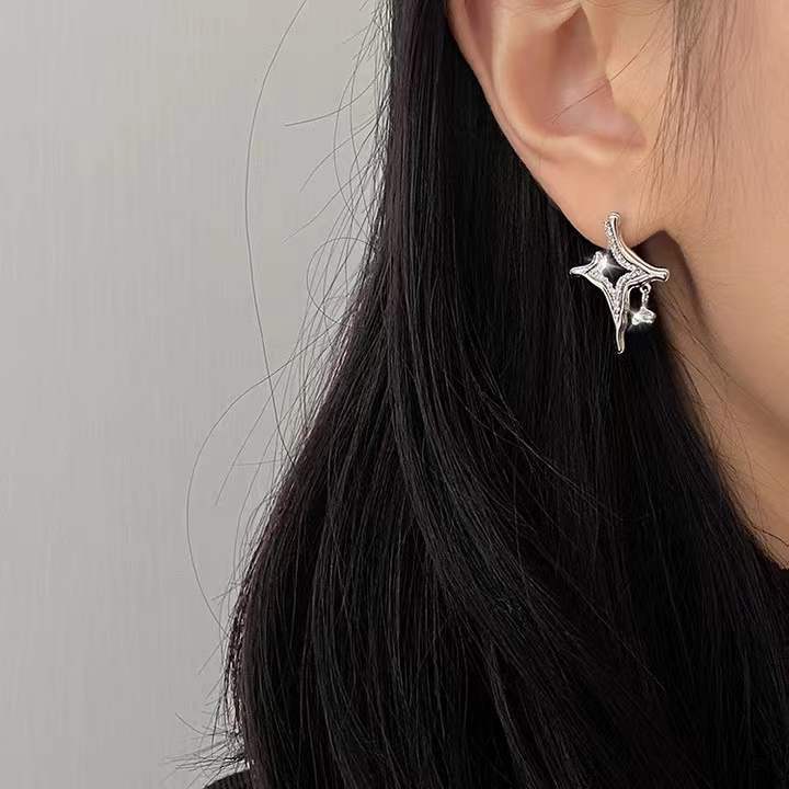 Asterism Rhinestone Earrings Heart Bound Gifts