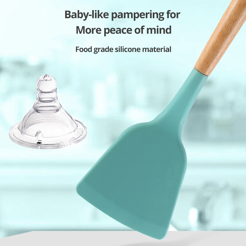 Non Stick Pot Spatula And Spoon Zendrop