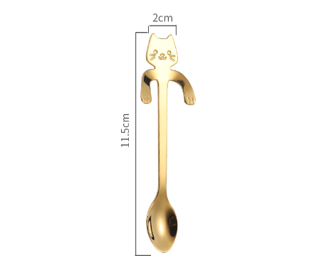 Cat Stainless Steel Teaspoons Zendrop