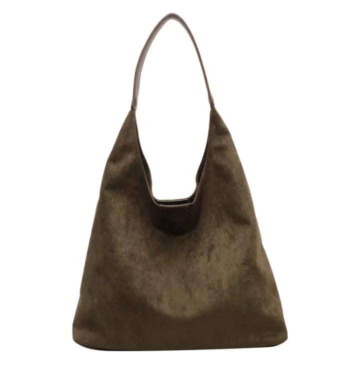 One-shoulder Underarm Bag Women's Large Capacity Shoulder Bag Solid Color Simple Casual Commuter Bag Heart Bound Gifts