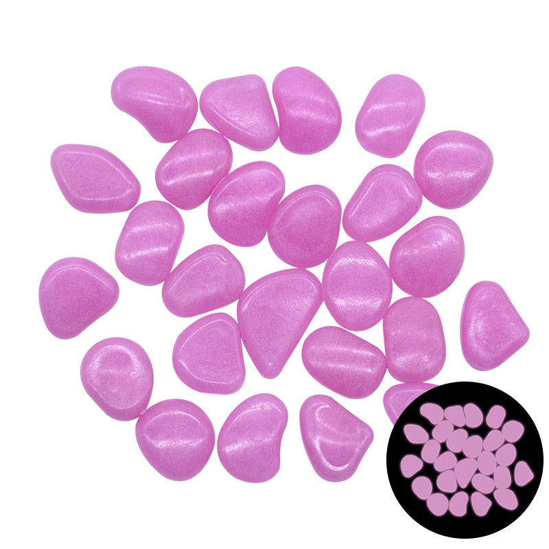 Glow in the Dark Garden Pebbles Zendrop