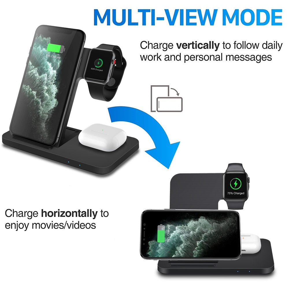 3in1 Wireless Fast Charger Dock Station Zendrop