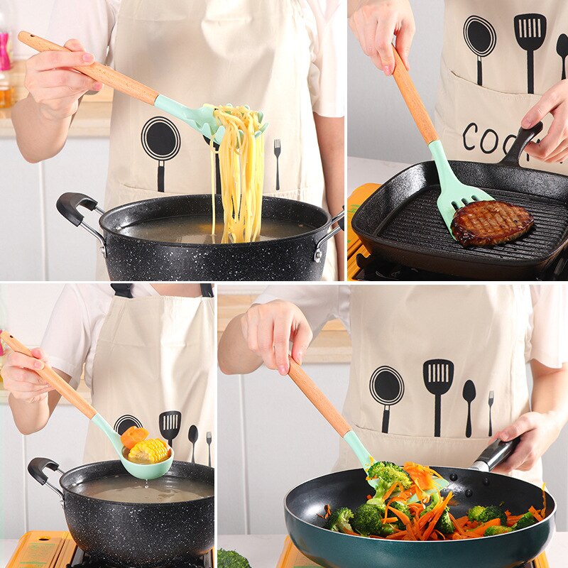 Non Stick Pot Spatula And Spoon Zendrop