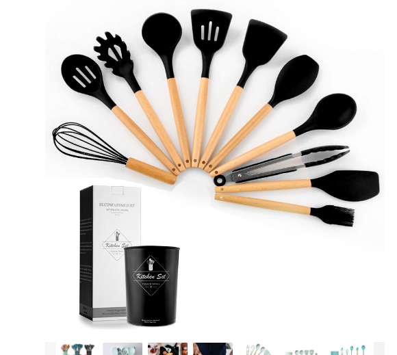 Non Stick Pot Spatula And Spoon Zendrop