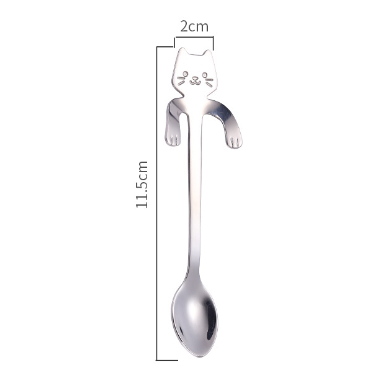 Cat Stainless Steel Teaspoons Zendrop