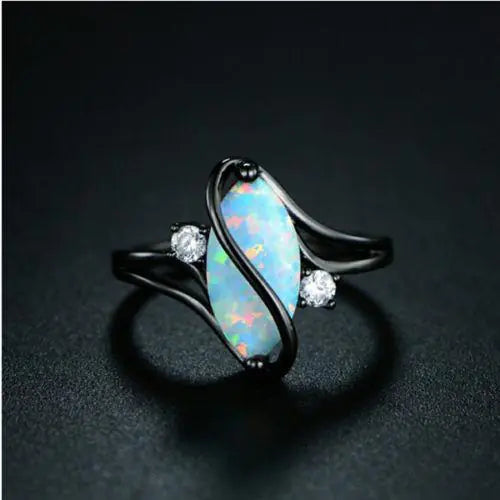 Vintage Marquise Imitation Opal Ring Zendrop