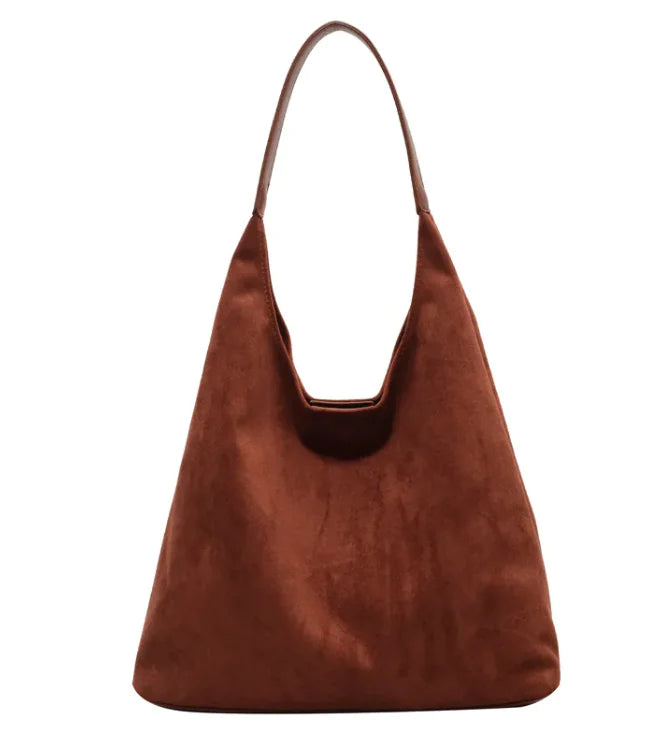 One-shoulder Underarm Bag Women's Large Capacity Shoulder Bag Solid Color Simple Casual Commuter Bag Heart Bound Gifts