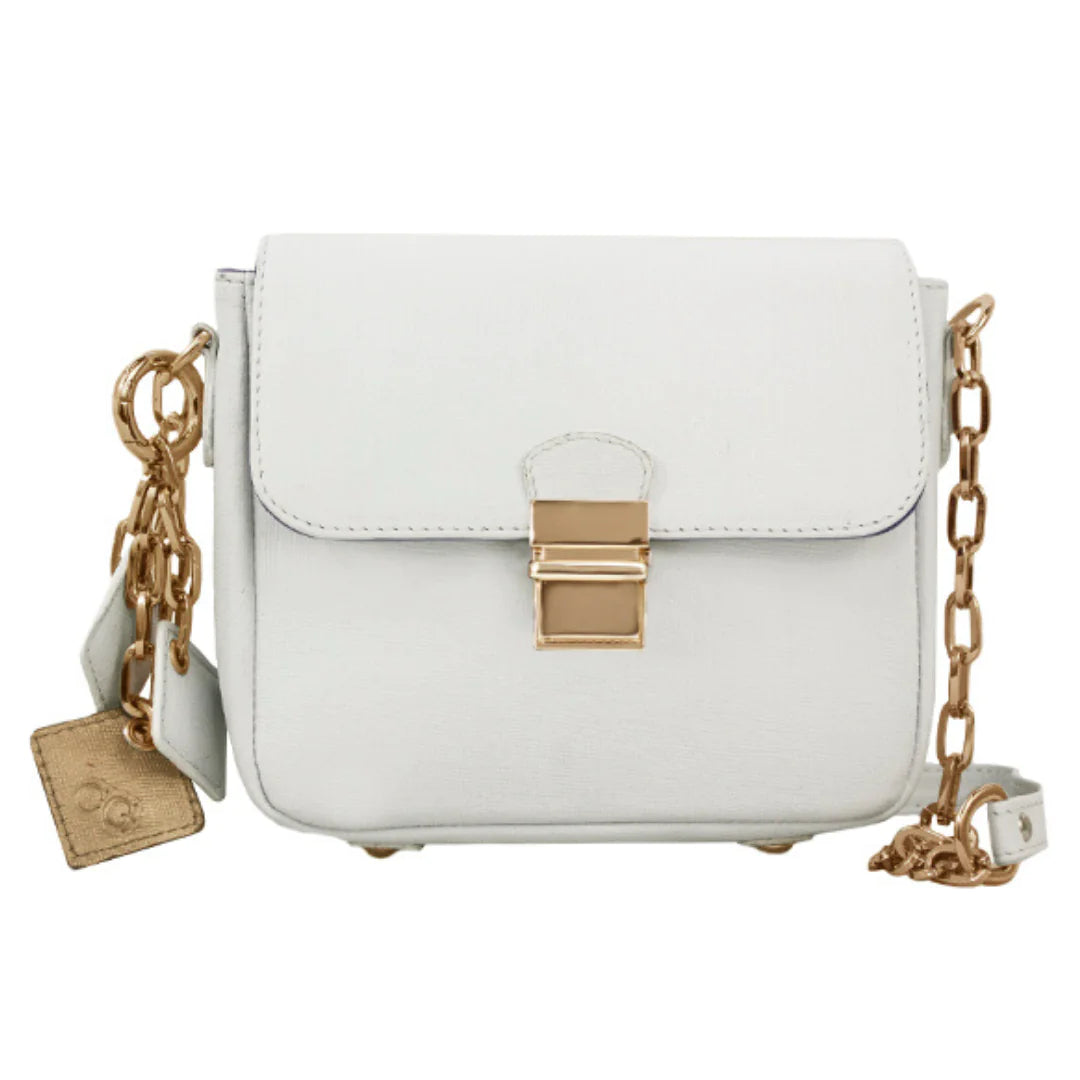Tiny Leather Handbag -White (Option 2) Heart Bound Gifts