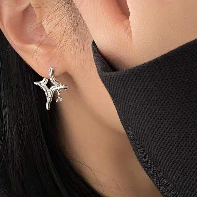 Asterism Rhinestone Earrings Heart Bound Gifts