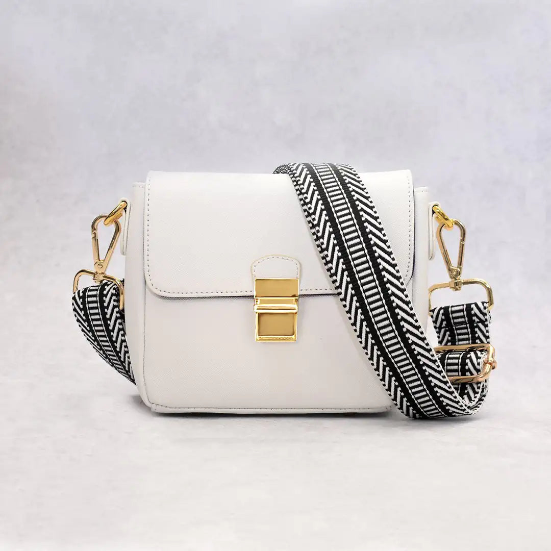 Tiny Leather Handbag -White (Option 2) Heart Bound Gifts
