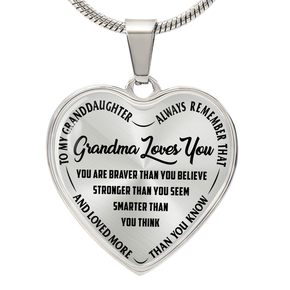 Grandma Loves You - Heart Necklace ShineOn Fulfillment