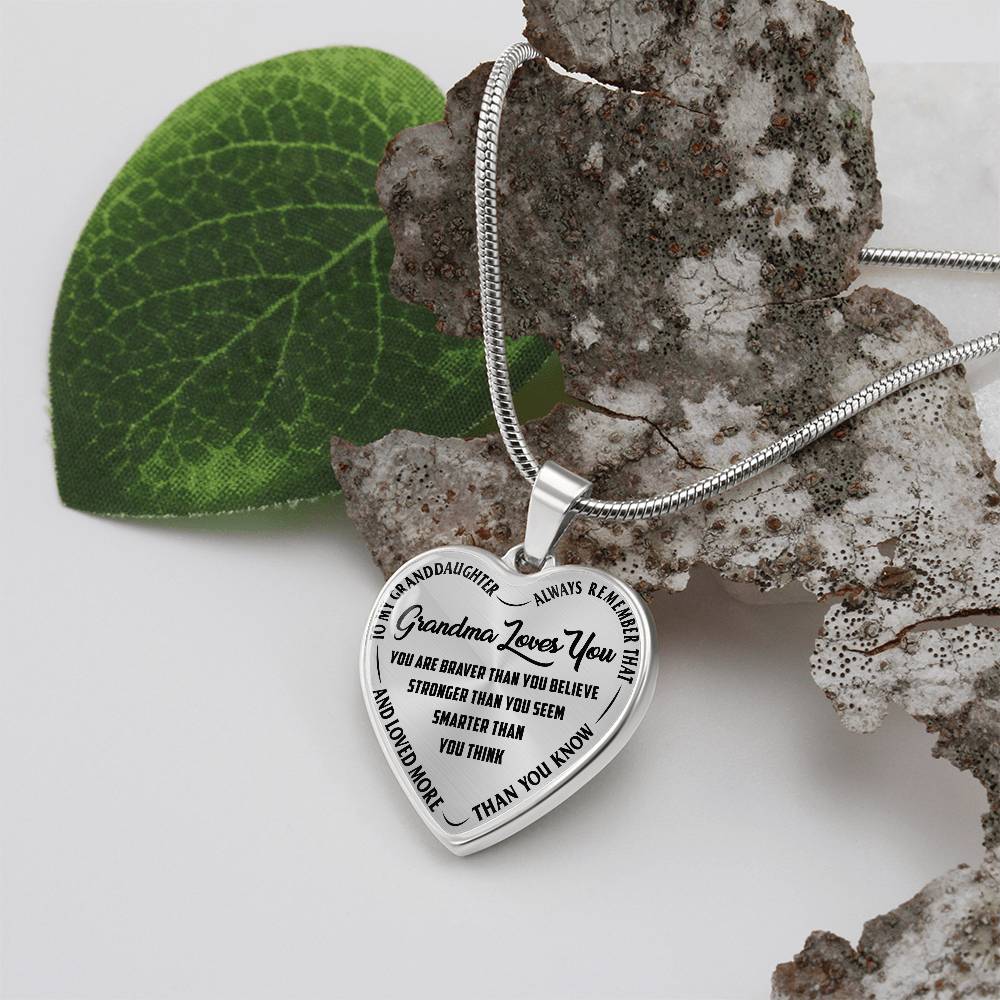 Grandma Loves You - Heart Necklace ShineOn Fulfillment