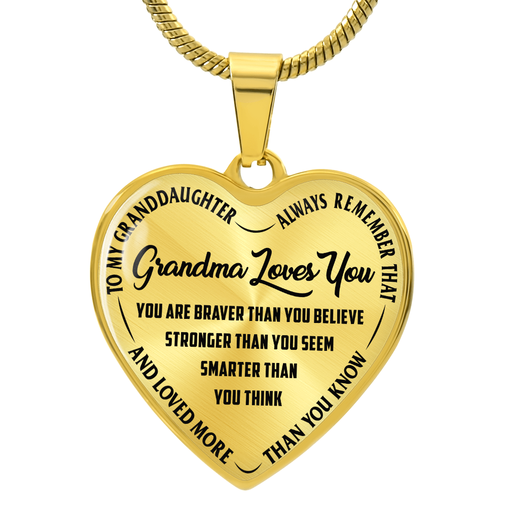 Grandma Loves You - Heart Necklace ShineOn Fulfillment