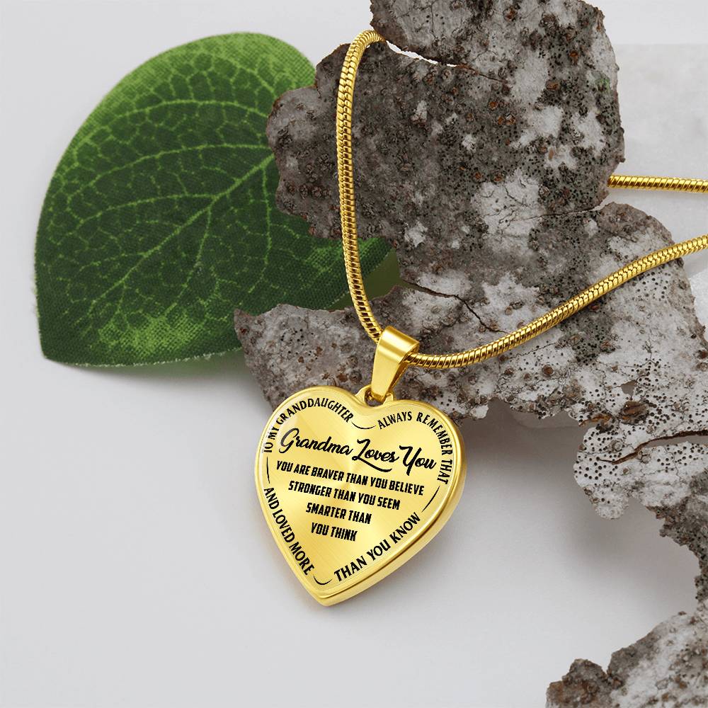 Grandma Loves You - Heart Necklace ShineOn Fulfillment