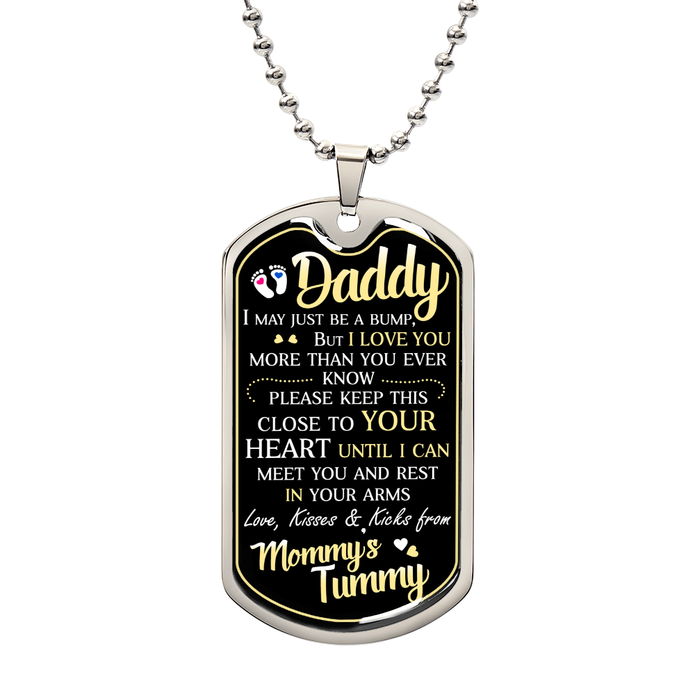 Dad To Be - Dog Tag Necklace ShineOn Fulfillment