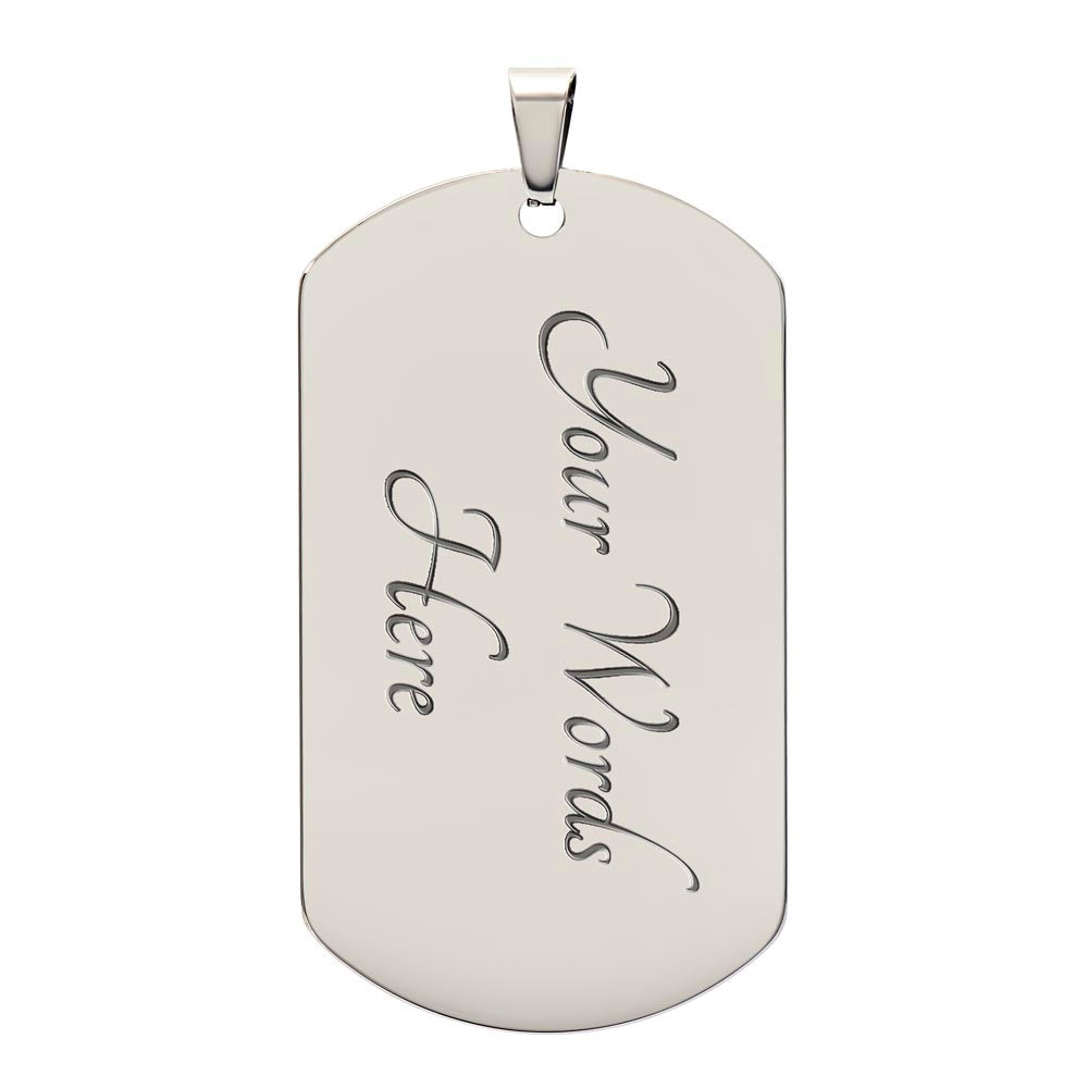 My Badass Granddaughter - Dog Tag Necklace ShineOn Fulfillment