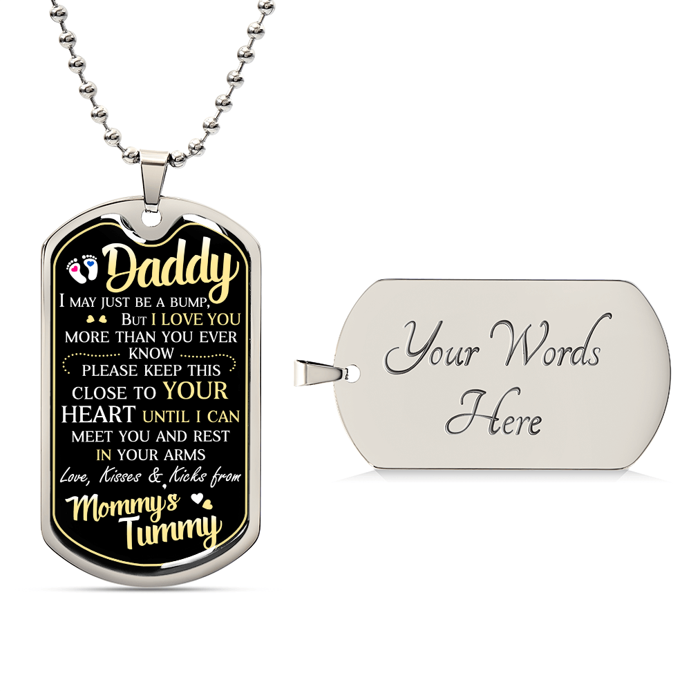 Dad To Be - Dog Tag Necklace ShineOn Fulfillment
