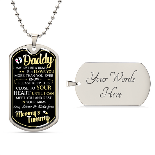 Dad To Be - Dog Tag Necklace ShineOn Fulfillment