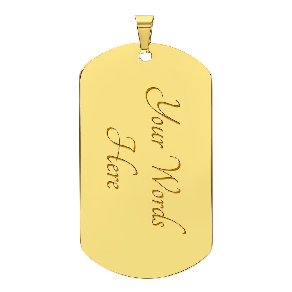 My Badass Granddaughter - Dog Tag Necklace ShineOn Fulfillment