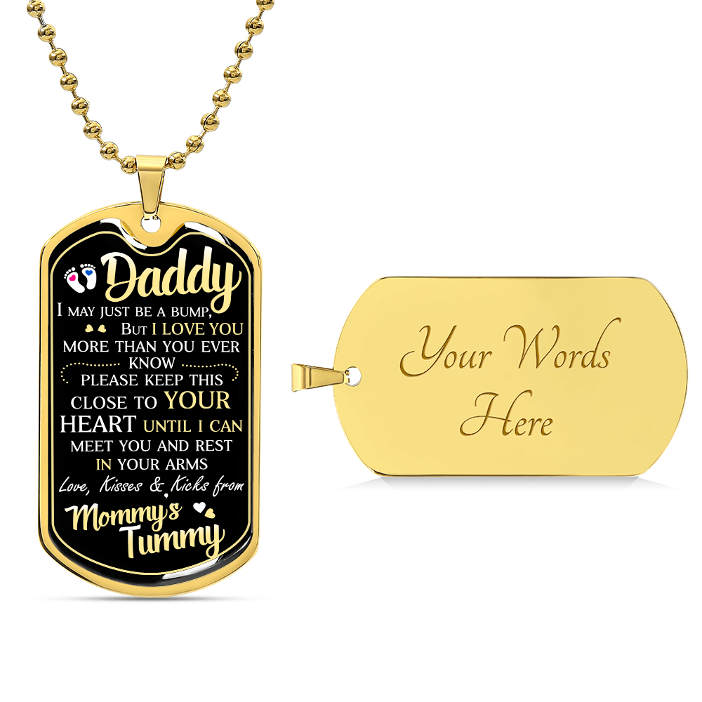 Dad To Be - Dog Tag Necklace ShineOn Fulfillment