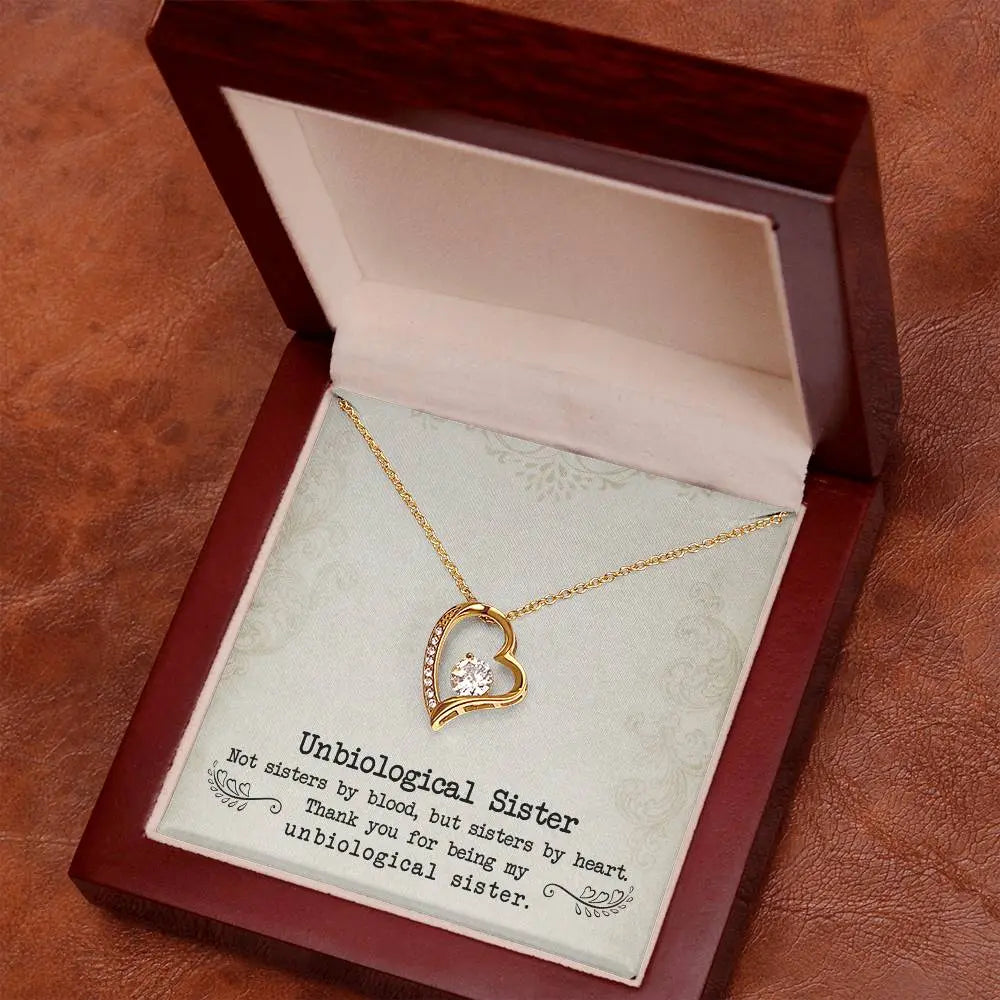 Unbiological Sister - Forever Love Necklace ShineOn Fulfillment