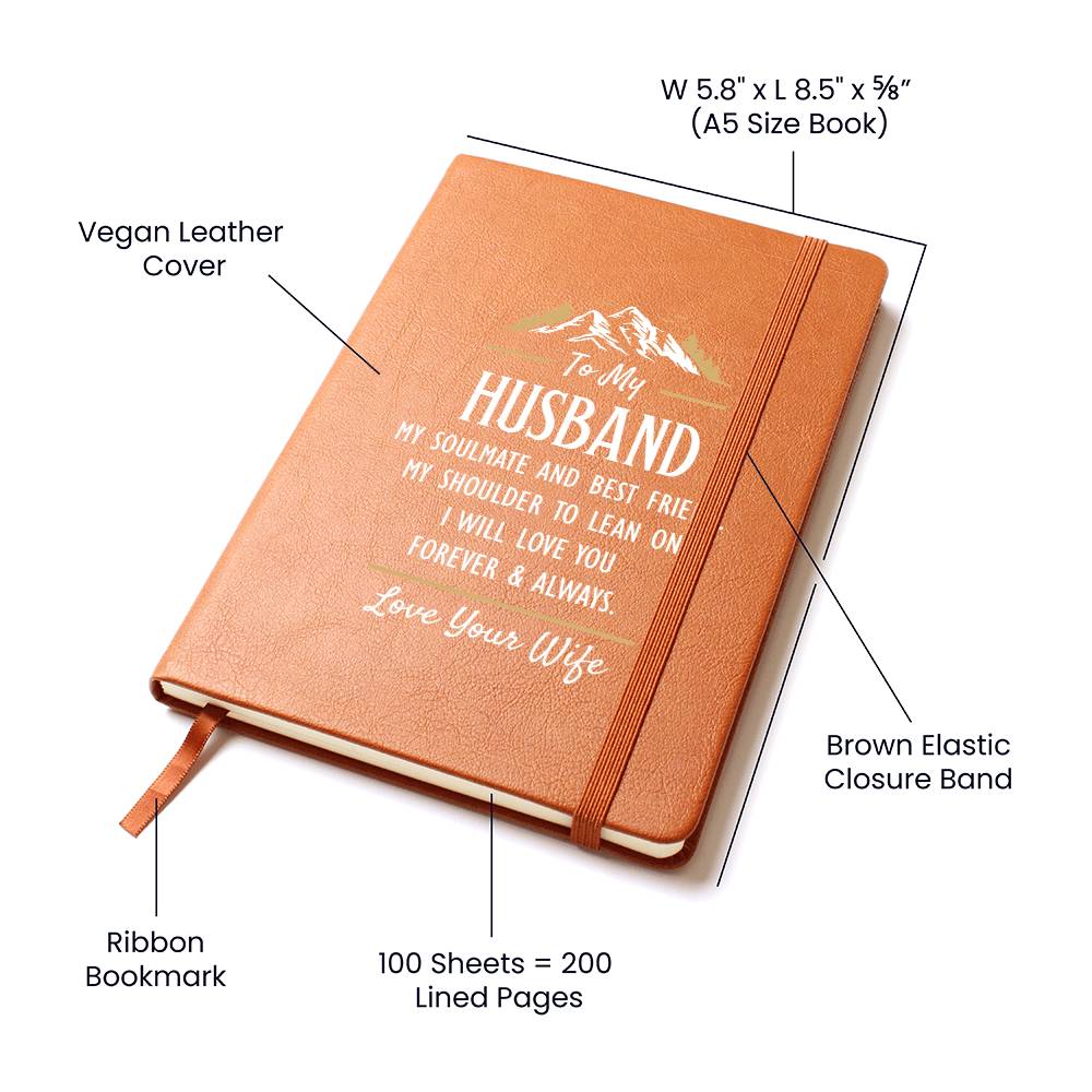 My Soulmate and Best Friend - Leather Journal ShineOn Fulfillment