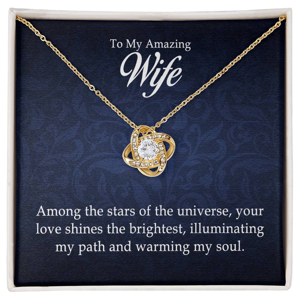 To My Amazing Wife - Love Knot Necklace ShineOn Fulfillment