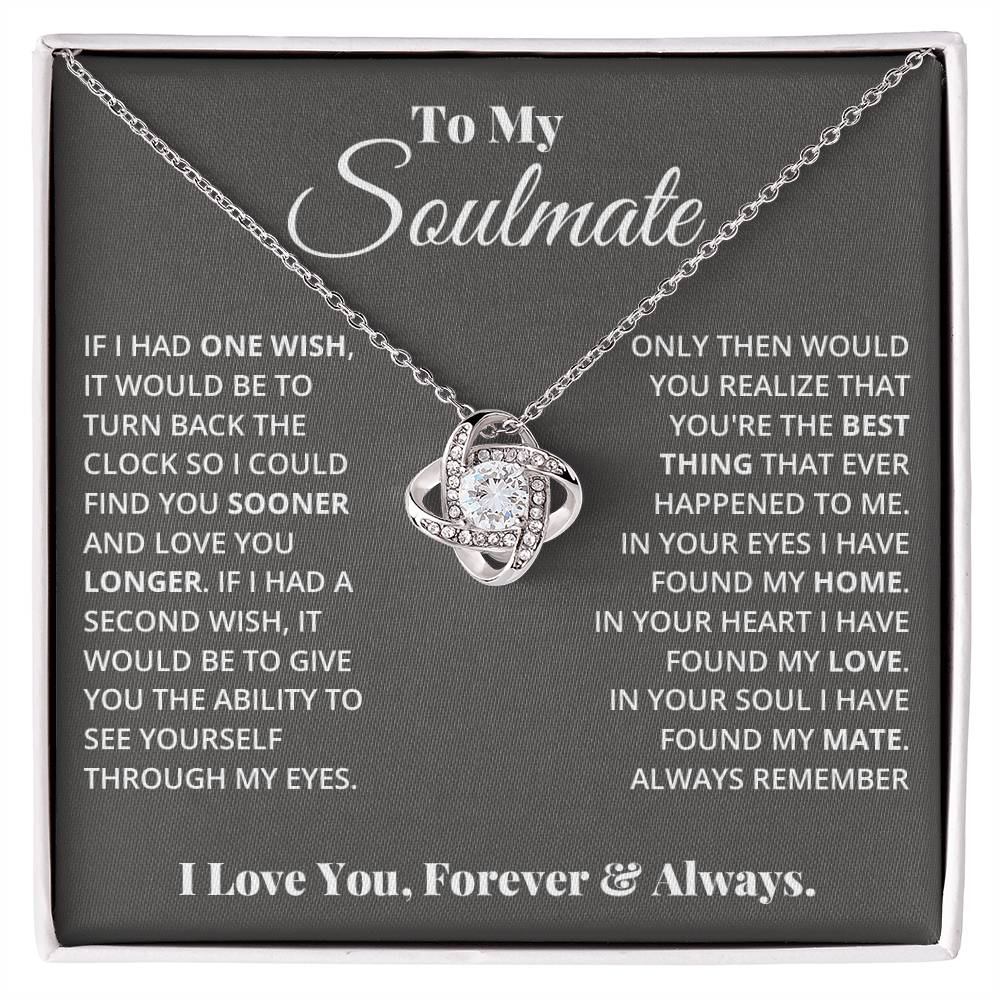 To My Soulmate - Love Knot Necklace ShineOn Fulfillment