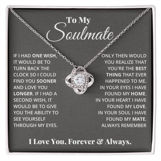 To My Soulmate - Love Knot Necklace ShineOn Fulfillment