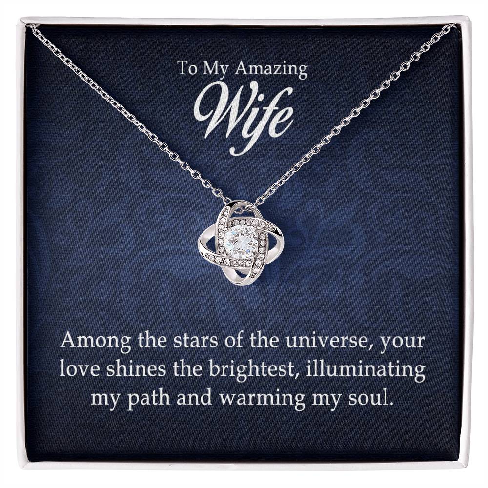 To My Amazing Wife - Love Knot Necklace ShineOn Fulfillment