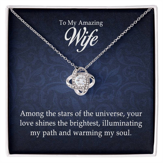 To My Amazing Wife - Love Knot Necklace ShineOn Fulfillment