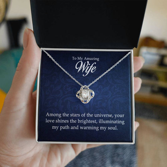 To My Amazing Wife - Love Knot Necklace ShineOn Fulfillment