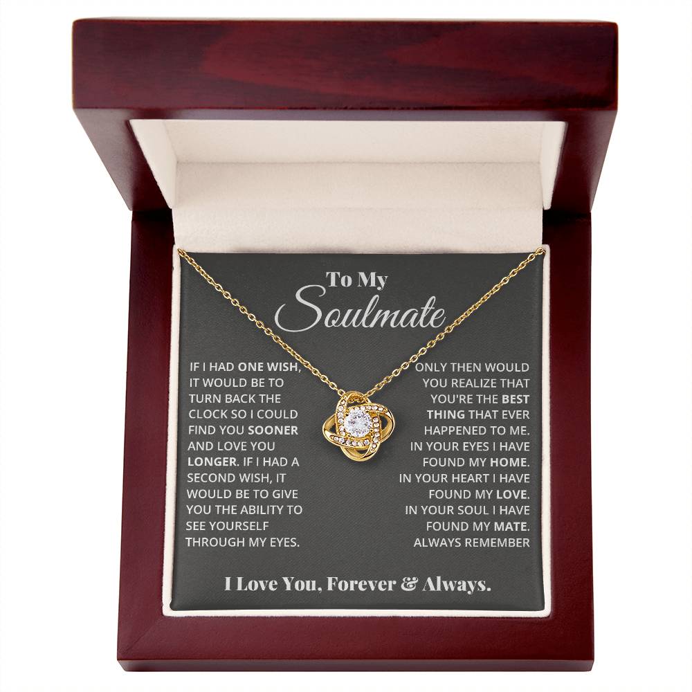 To My Soulmate - Love Knot Necklace ShineOn Fulfillment