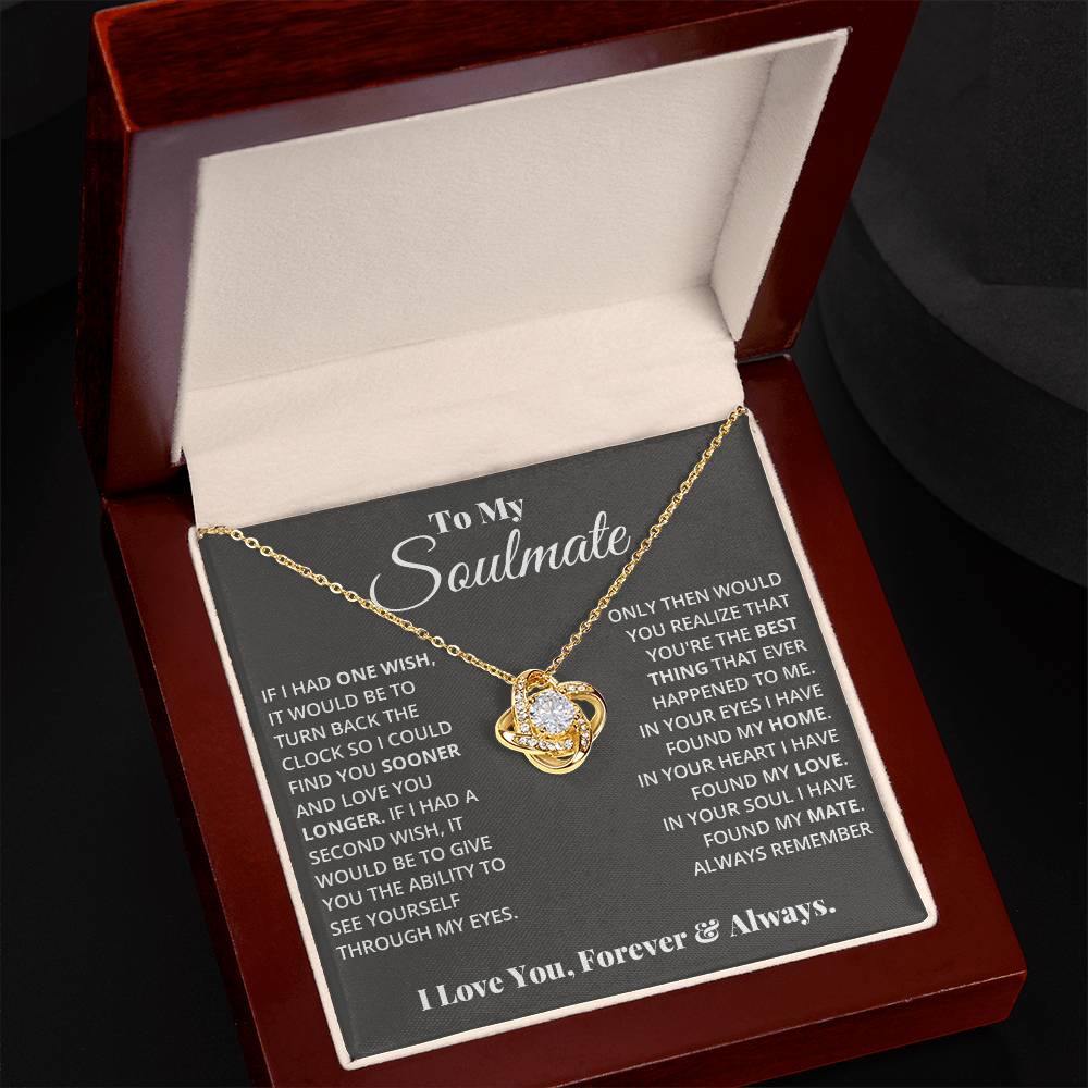 To My Soulmate - Love Knot Necklace ShineOn Fulfillment