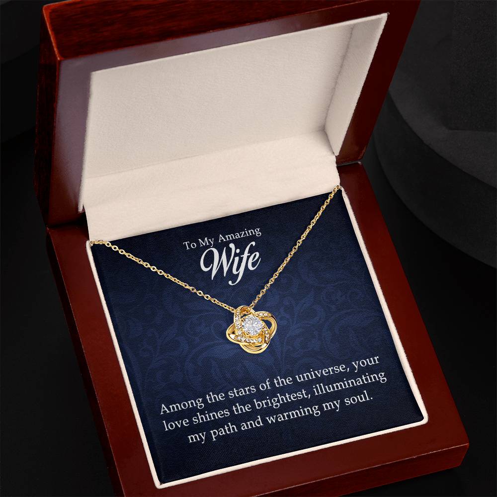 To My Amazing Wife - Love Knot Necklace ShineOn Fulfillment