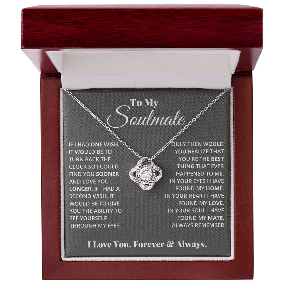 To My Soulmate - Love Knot Necklace ShineOn Fulfillment