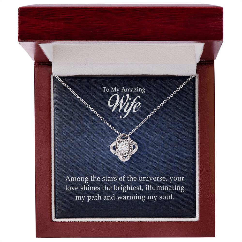 To My Amazing Wife - Love Knot Necklace ShineOn Fulfillment