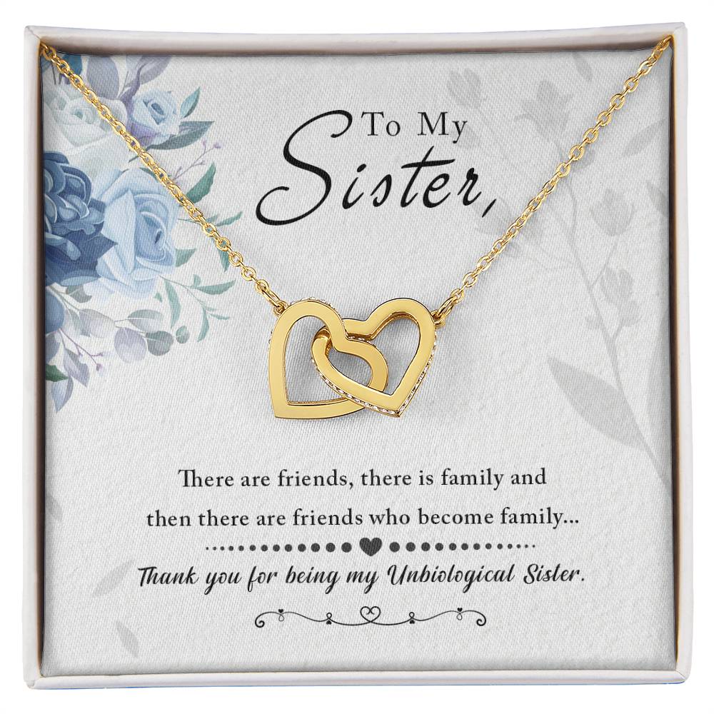 To My Sister - Interlocking Hearts Necklace ShineOn Fulfillment