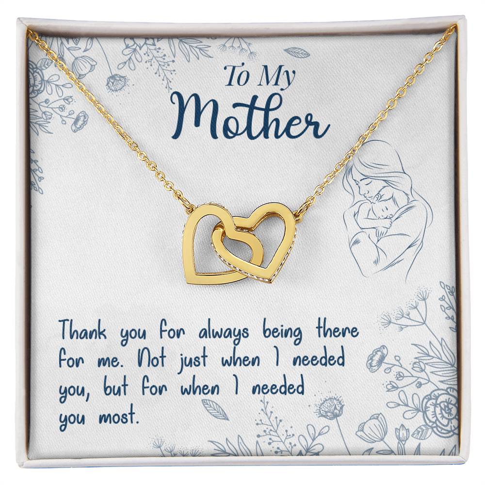 Thank You For Always Being There - Interlocking Hearts Necklace ShineOn Fulfillment