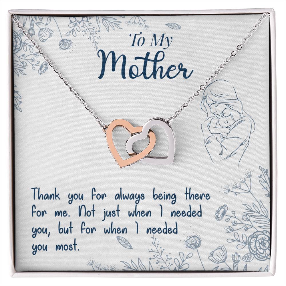 Thank You For Always Being There - Interlocking Hearts Necklace ShineOn Fulfillment