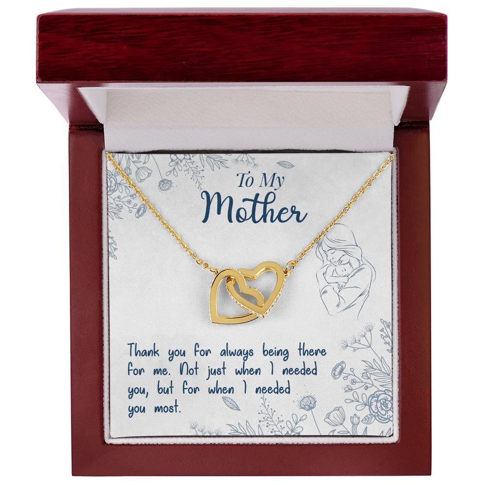 Thank You For Always Being There - Interlocking Hearts Necklace ShineOn Fulfillment