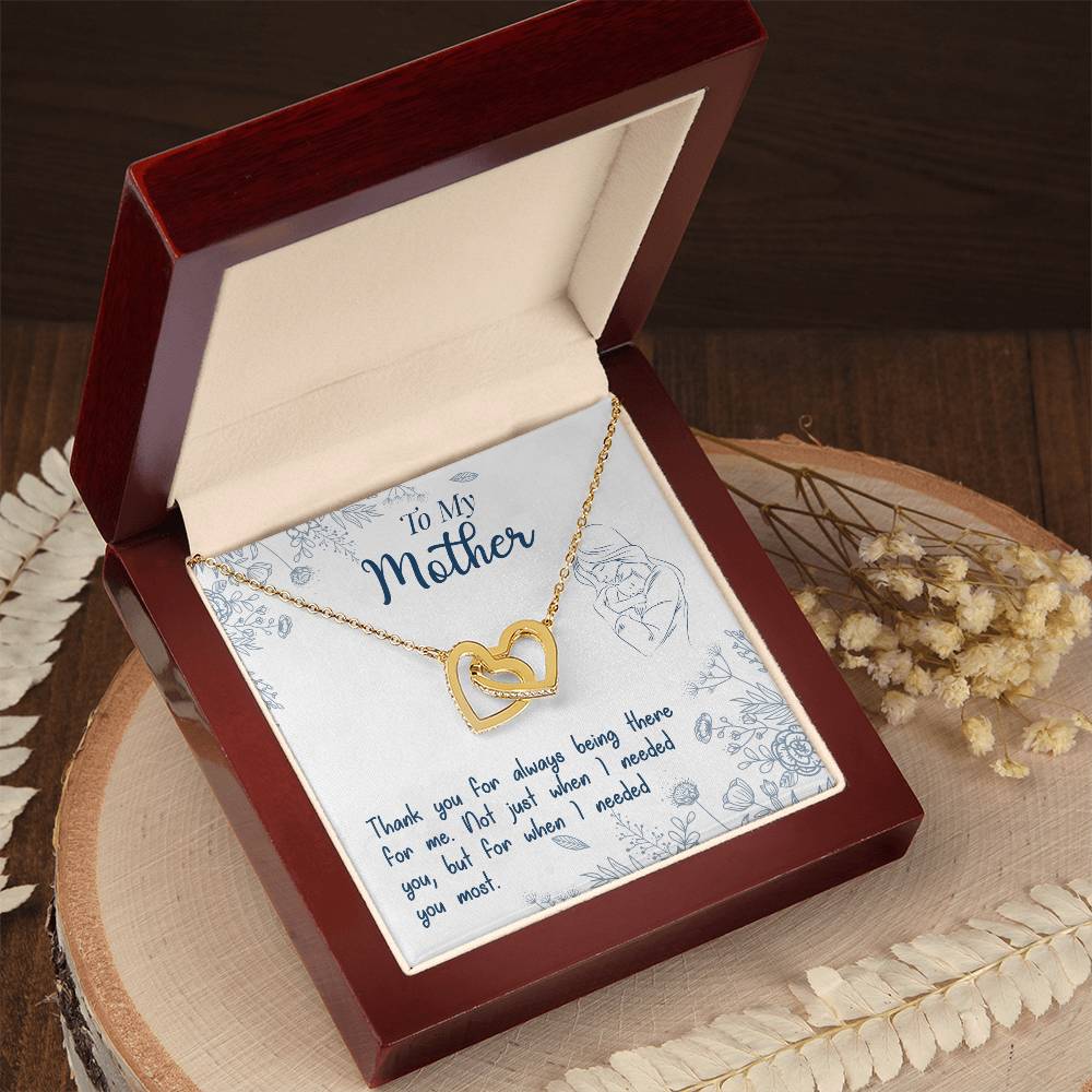 Thank You For Always Being There - Interlocking Hearts Necklace ShineOn Fulfillment
