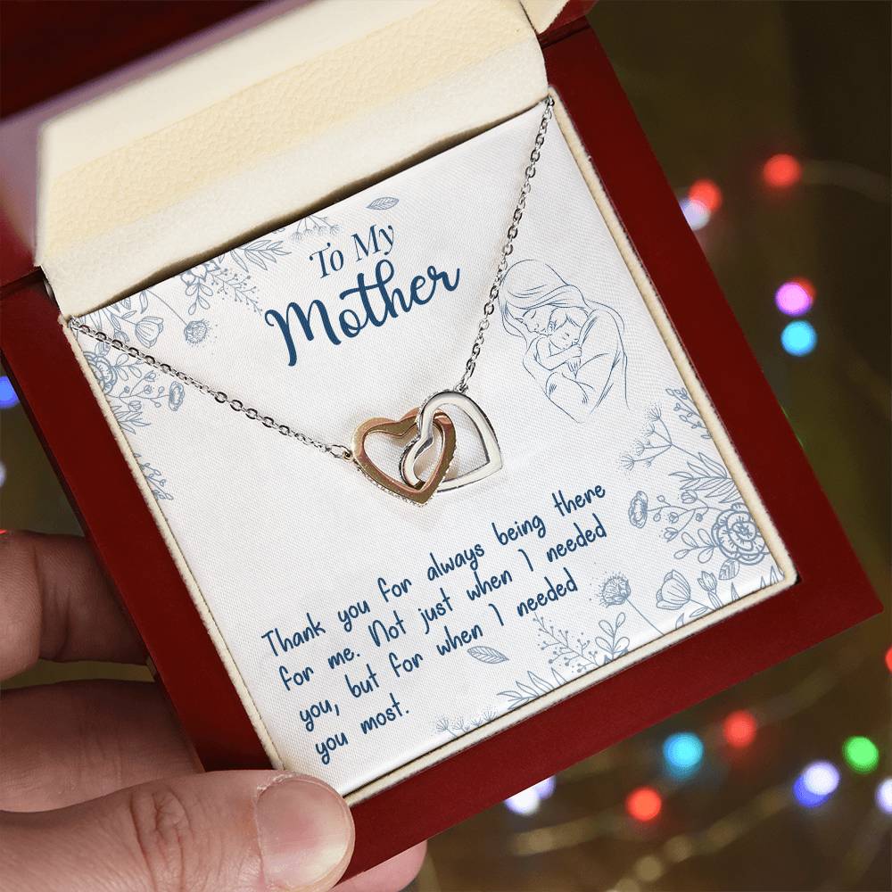 Thank You For Always Being There - Interlocking Hearts Necklace ShineOn Fulfillment