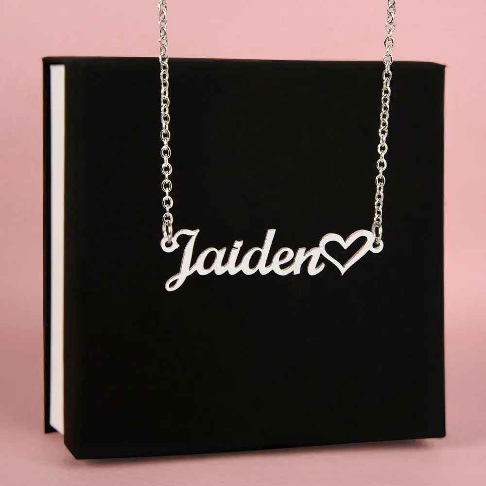 Classic Heart Style Name Necklace