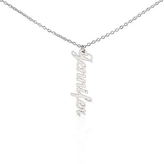 Classic Vertical Name Necklace ShineOn Fulfillment