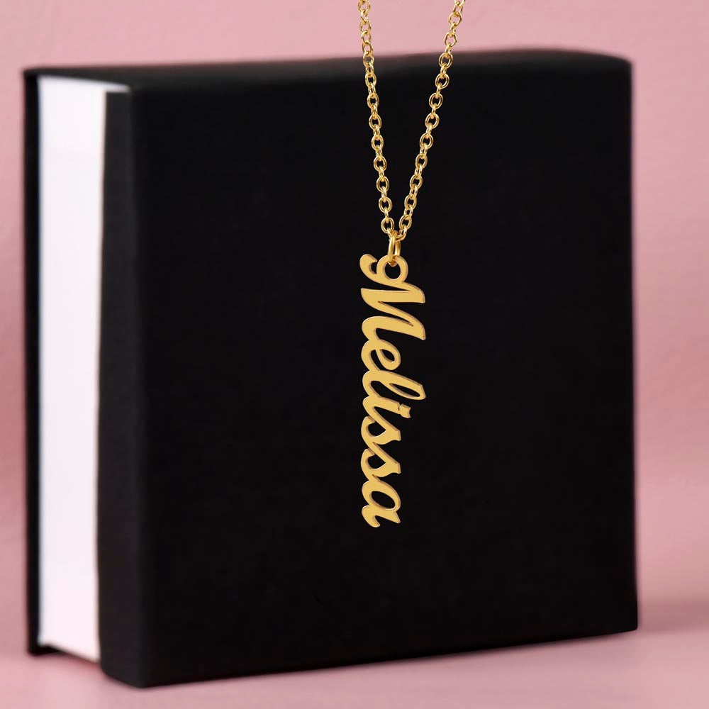 Classic Vertical Name Necklace ShineOn Fulfillment